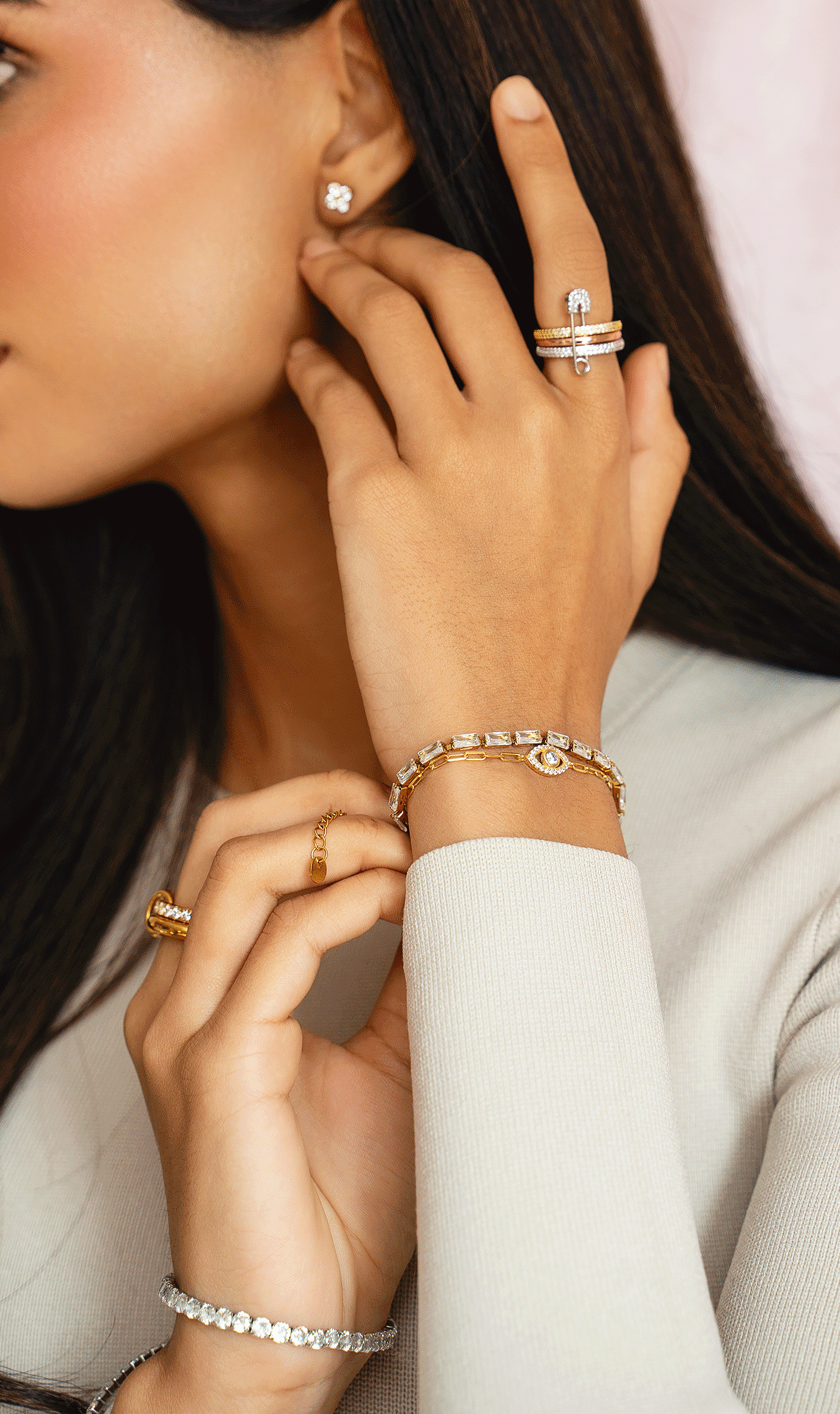 CHLOE 18K Tennis Bracelet – Timeless Sparkle