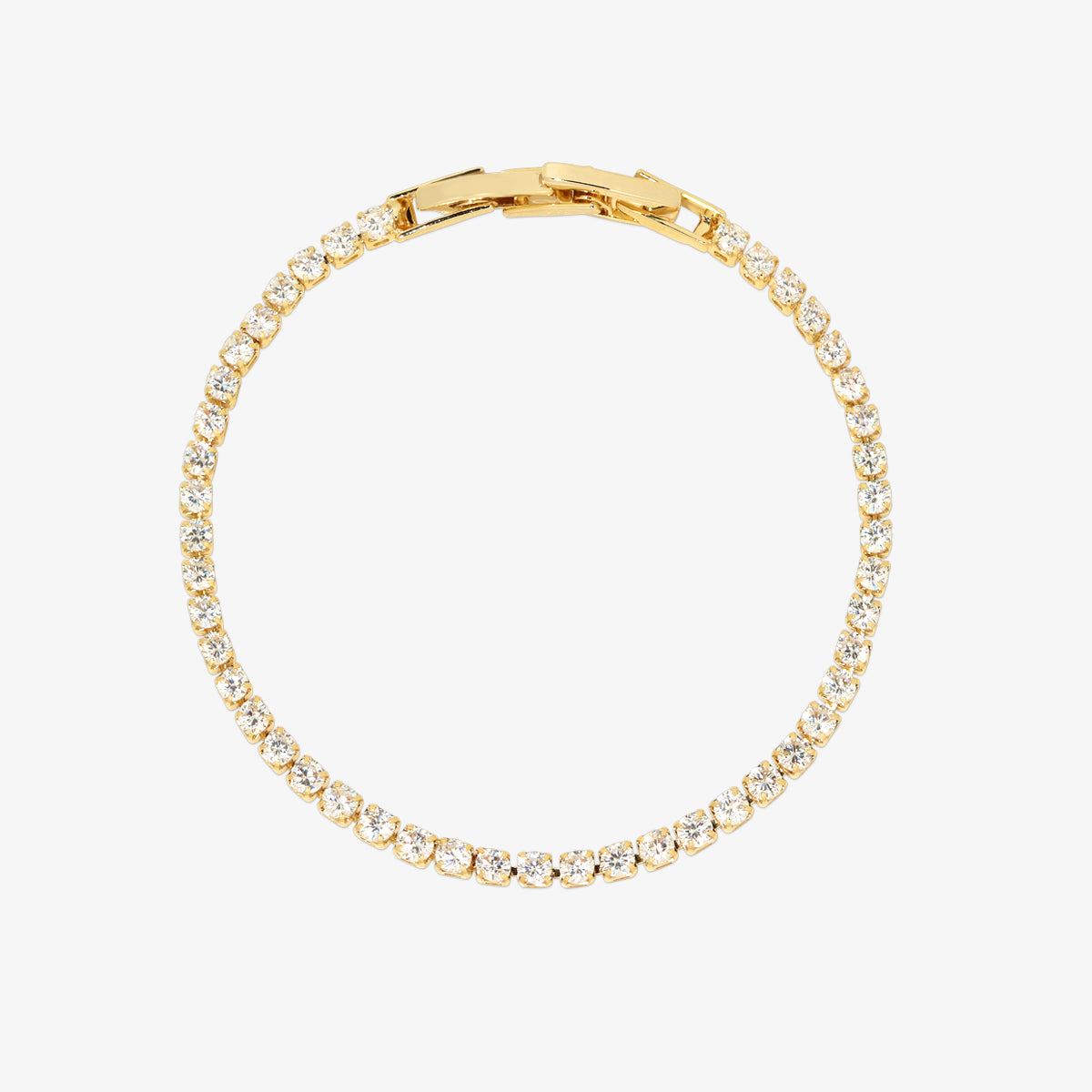 Luxury Tennis Bracelet – 18K Gold Plated Sparkling Zircon Elegance | Timeless Gift for Her