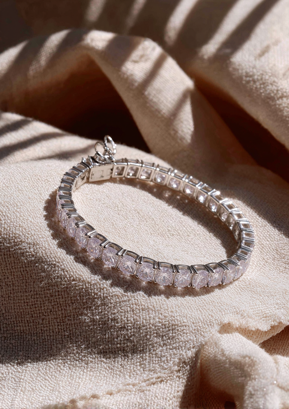 Aurora 4MM Tennis Bracelet – Elegant AAA Cubic Zirconia Sparkle