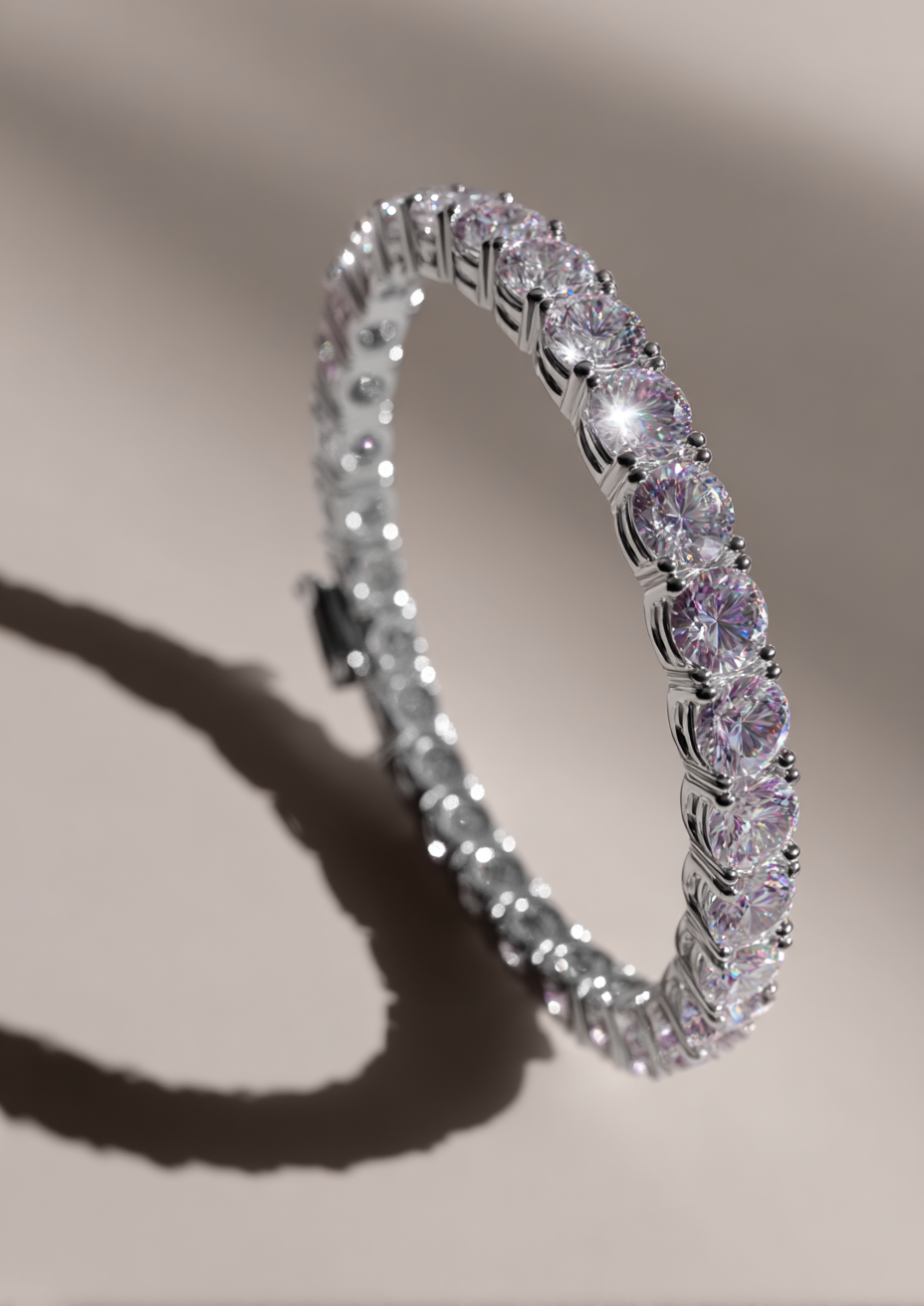 CHLOE 18K Tennis Bracelet – Timeless Sparkle