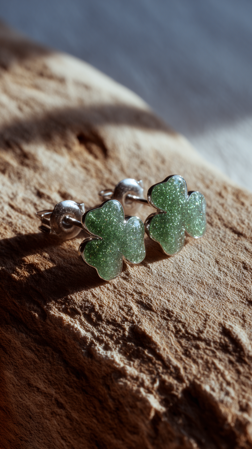 Emerald Sparkle Clover Earrings – Limited St. Patrick’s Day Edition
