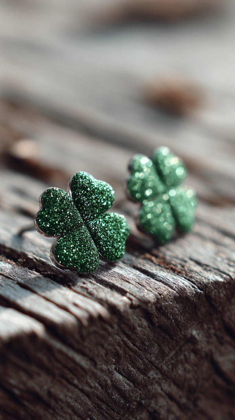 Emerald Sparkle Clover Earrings – Limited St. Patrick’s Day Edition
